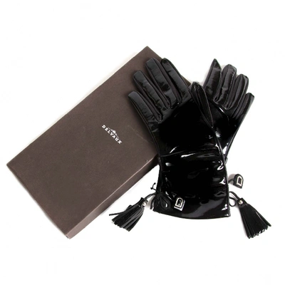 Pre-owned Delvaux Black Leather Gloves