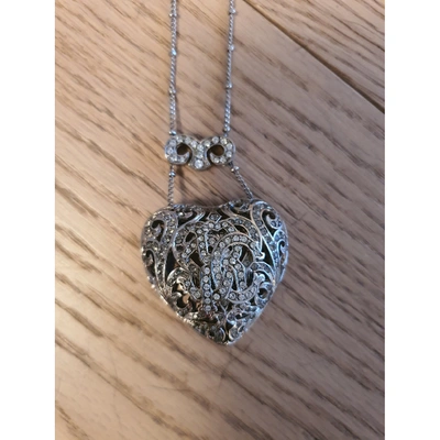 Pre-owned Roberto Cavalli Necklace In Silver