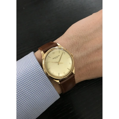 Pre-owned Jaeger-lecoultre Vintage Khaki Yellow Gold Watch