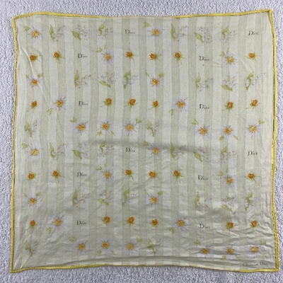 Pre-owned Dior Neckerchief In Yellow