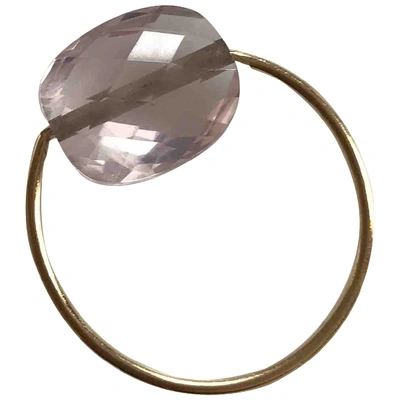 Pre-owned Morganne Bello Pink Yellow Gold Ring