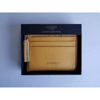 Pre-owned Osprey Yellow Leather Purses, Wallet & Cases