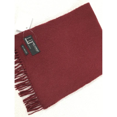 Pre-owned Alfred Dunhill Cashmere Scarf In Burgundy