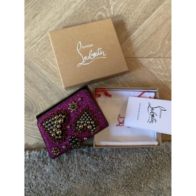 Pre-owned Christian Louboutin Purple Cloth Wallet