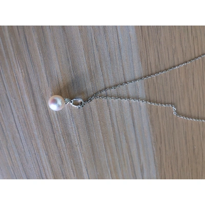 Pre-owned Mikimoto Silver Pearl Necklace