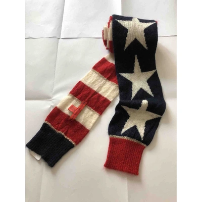 Pre-owned Tommy Hilfiger Wool Scarf In Multicolour