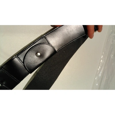 Pre-owned Burberry Leather Belt In Black