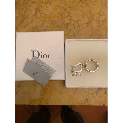 Pre-owned Dior Oblique Silver Metal Ring