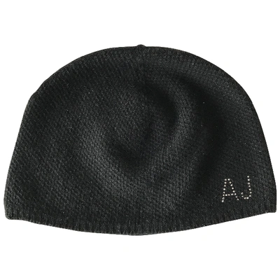 Pre-owned Armani Jeans Wool Beanie In Black