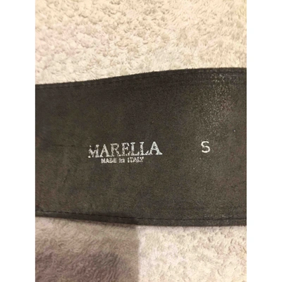Pre-owned Marella Leather Belt In Blue
