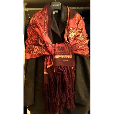 Pre-owned Max Mara Wool Stole In Multicolour