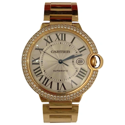 Pre-owned Cartier Ballon Bleu Gold Pink Gold Watch