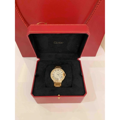 Pre-owned Cartier Ballon Bleu Gold Pink Gold Watch