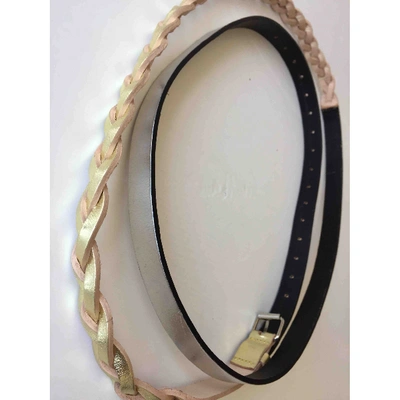 Pre-owned Peter Jensen Gold Leather Belt