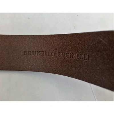 Pre-owned Brunello Cucinelli Camel Leather Belt