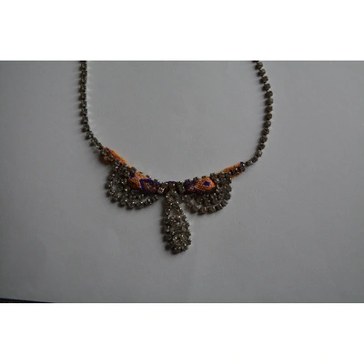 Pre-owned Dannijo Crystal Necklace In Metallic