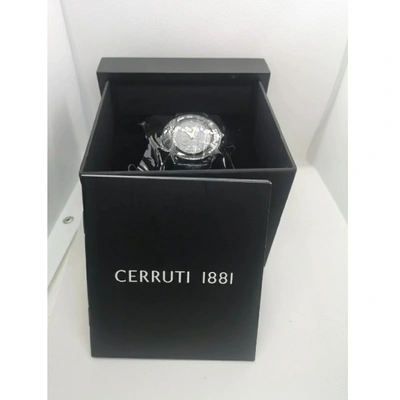 Pre-owned Cerruti 1881 Black Steel Watch