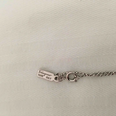 Pre-owned Ferragamo Necklace In Silver