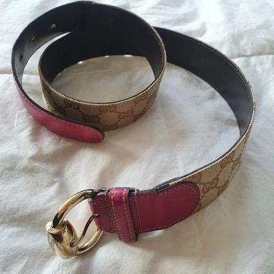 Pre-owned Gucci Cloth Belt In Beige