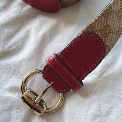 Pre-owned Gucci Cloth Belt In Beige