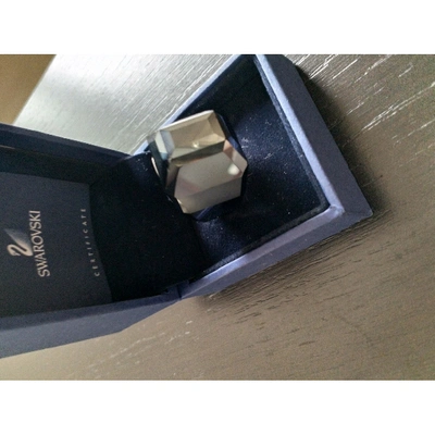 Pre-owned Swarovski Ring In Black