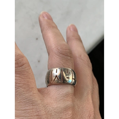 Pre-owned Ferragamo Silver Ring