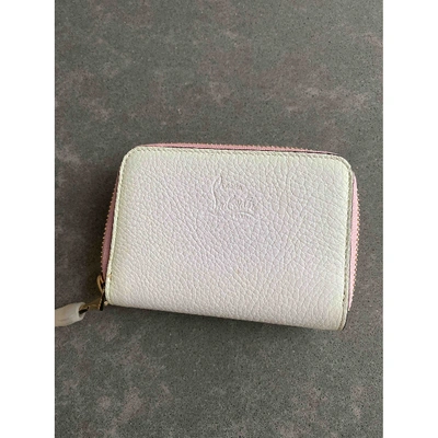 Pre-owned Christian Louboutin Leather Purse In White