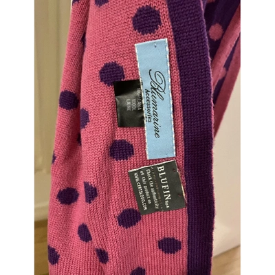 Pre-owned Blumarine Wool Scarf In Pink