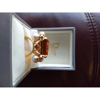 Pre-owned Dior Yellow Yellow Gold Ring