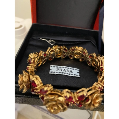 Pre-owned Prada Gold Metal Bracelet