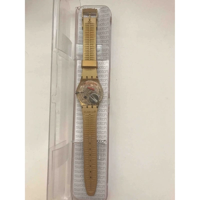 Pre-owned Swatch Watch In Gold