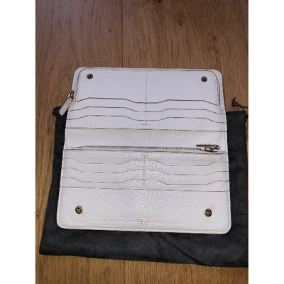 Pre-owned Tom Ford Leather Wallet In White