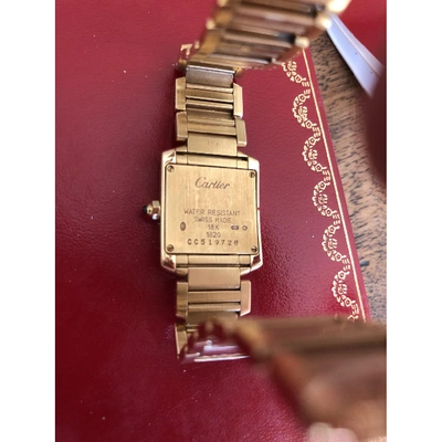 Pre-owned Cartier Tank Française Yellow Gold Watch