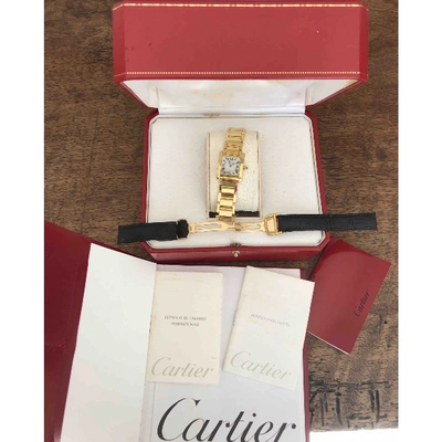 Pre-owned Cartier Tank Française Yellow Gold Watch