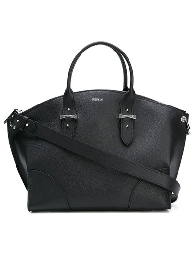 Alexander Mcqueen Legend Large Leather Tote In Black
