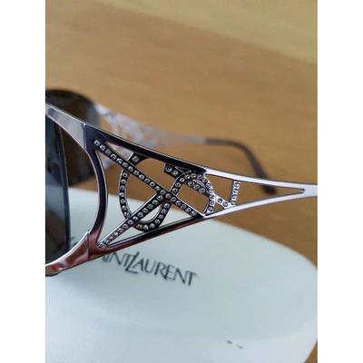 Pre-owned Saint Laurent Anthracite Metal Sunglasses