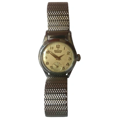 Pre-owned Zenith Metallic Steel Watch