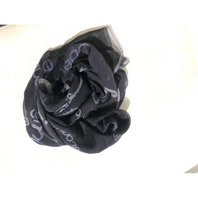 Pre-owned Emanuel Ungaro Silk Stole In Black