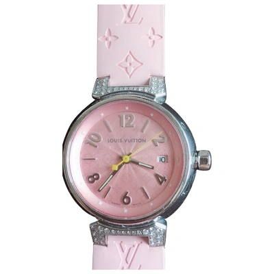 Tambour watch Louis Vuitton Pink in Steel - 30436838