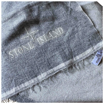 Pre-owned Stone Island Wool Scarf In Grey