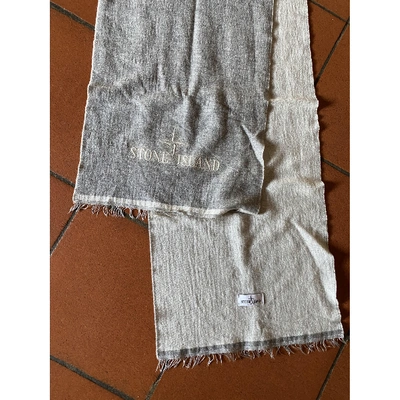 Pre-owned Stone Island Wool Scarf In Grey