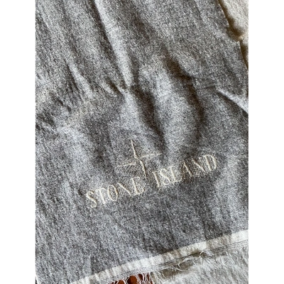 Pre-owned Stone Island Wool Scarf In Grey