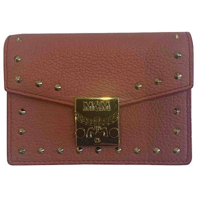 MCM Pre-owned Leather Wallet In Pink