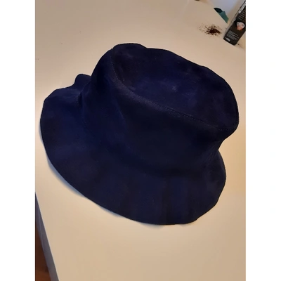 Pre-owned Giorgio Armani Cloth Hat In Blue