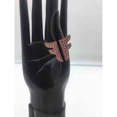 Pre-owned Fendi Ring In Pink