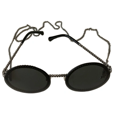 Pre-owned Chanel Metal Sunglasses In Black