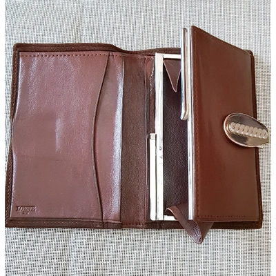 Pre-owned Loewe Brown Suede Wallet