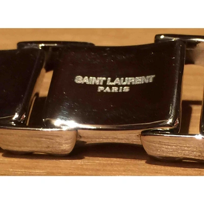 Pre-owned Saint Laurent Belt In Silver