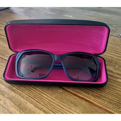 Pre-owned Diane Von Furstenberg Blue Sunglasses