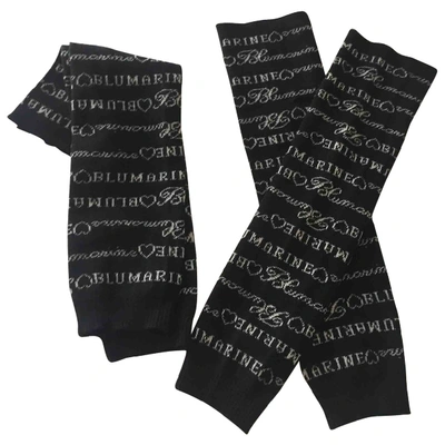 Pre-owned Blumarine Wool Gloves In Black